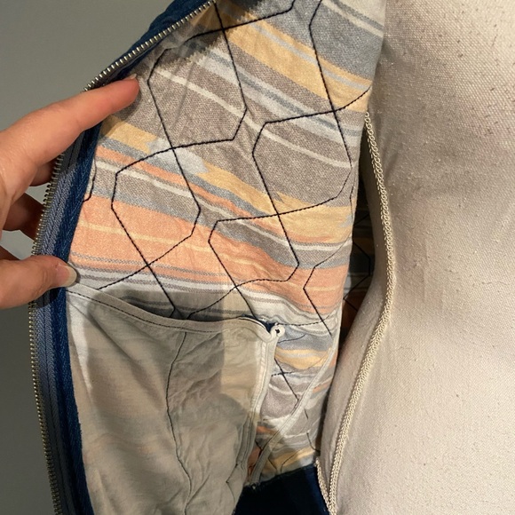 Lucky brand quilted denim bomber jacket - Picture 3 of 4